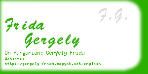 frida gergely business card